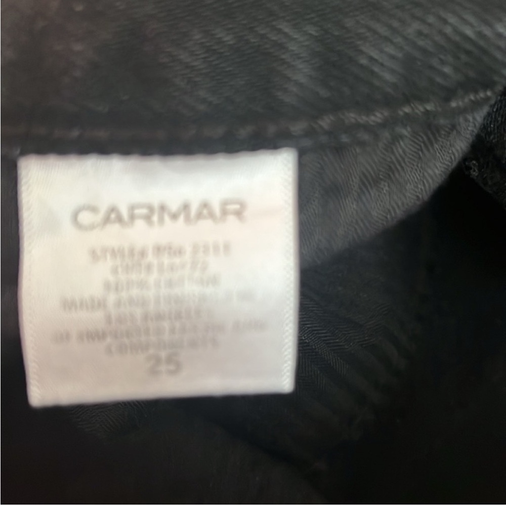Carmar Denim x Revolve Beatrice Black Distressed Denim Mini Skirt. Size 25/0 - Picture 6 of 9